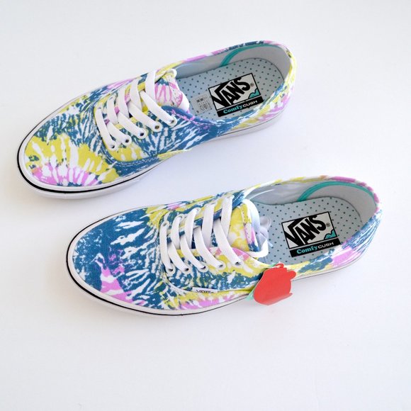 VANS CONFYCUSH AUTHENTIC TIE DYE BLUE PINK SNEAKER SHOES orchid - Picture 5 of 7